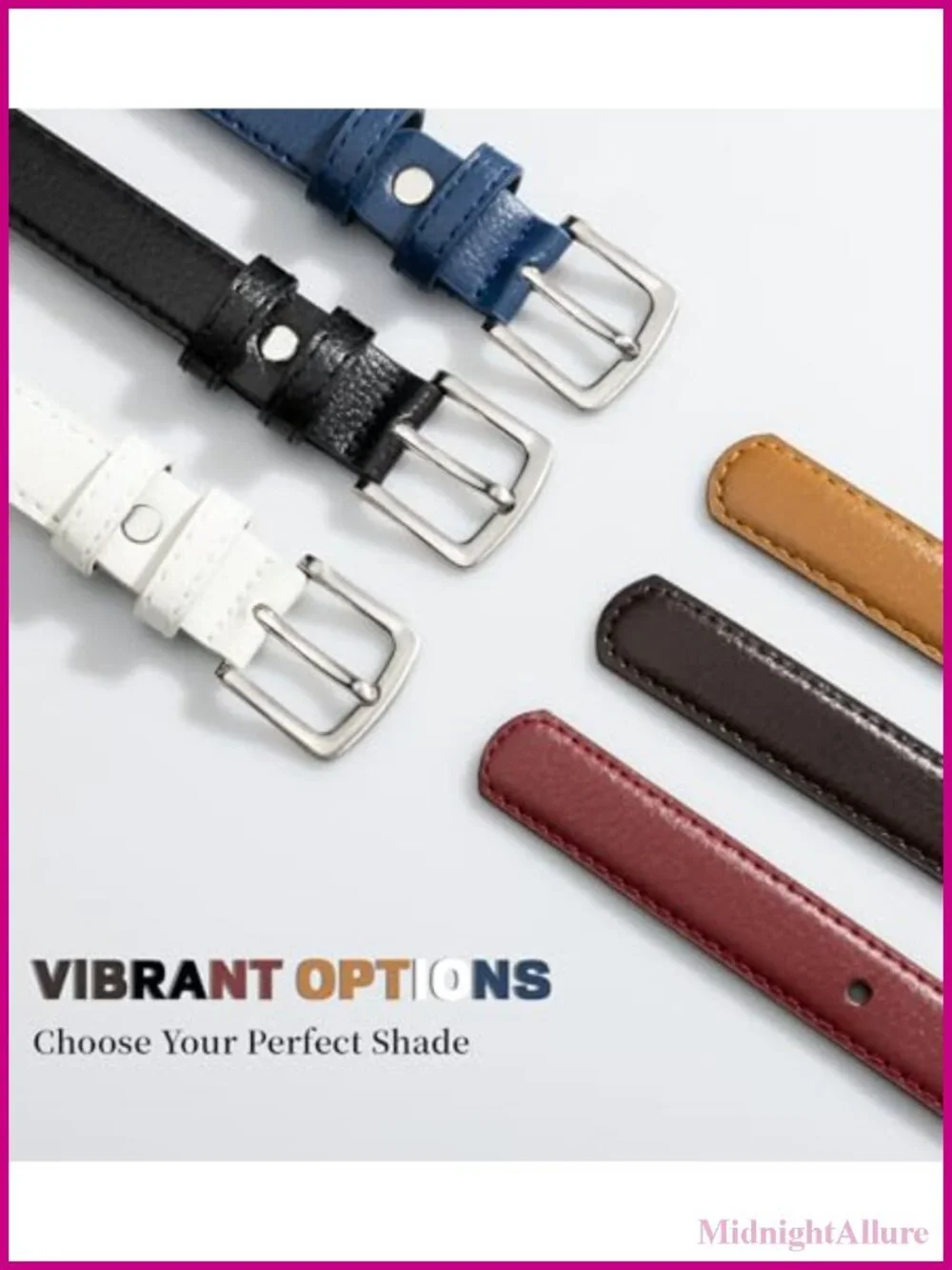 Women's Faux Leather Waist Belt with Alloy Buckle for Jeans Dress
